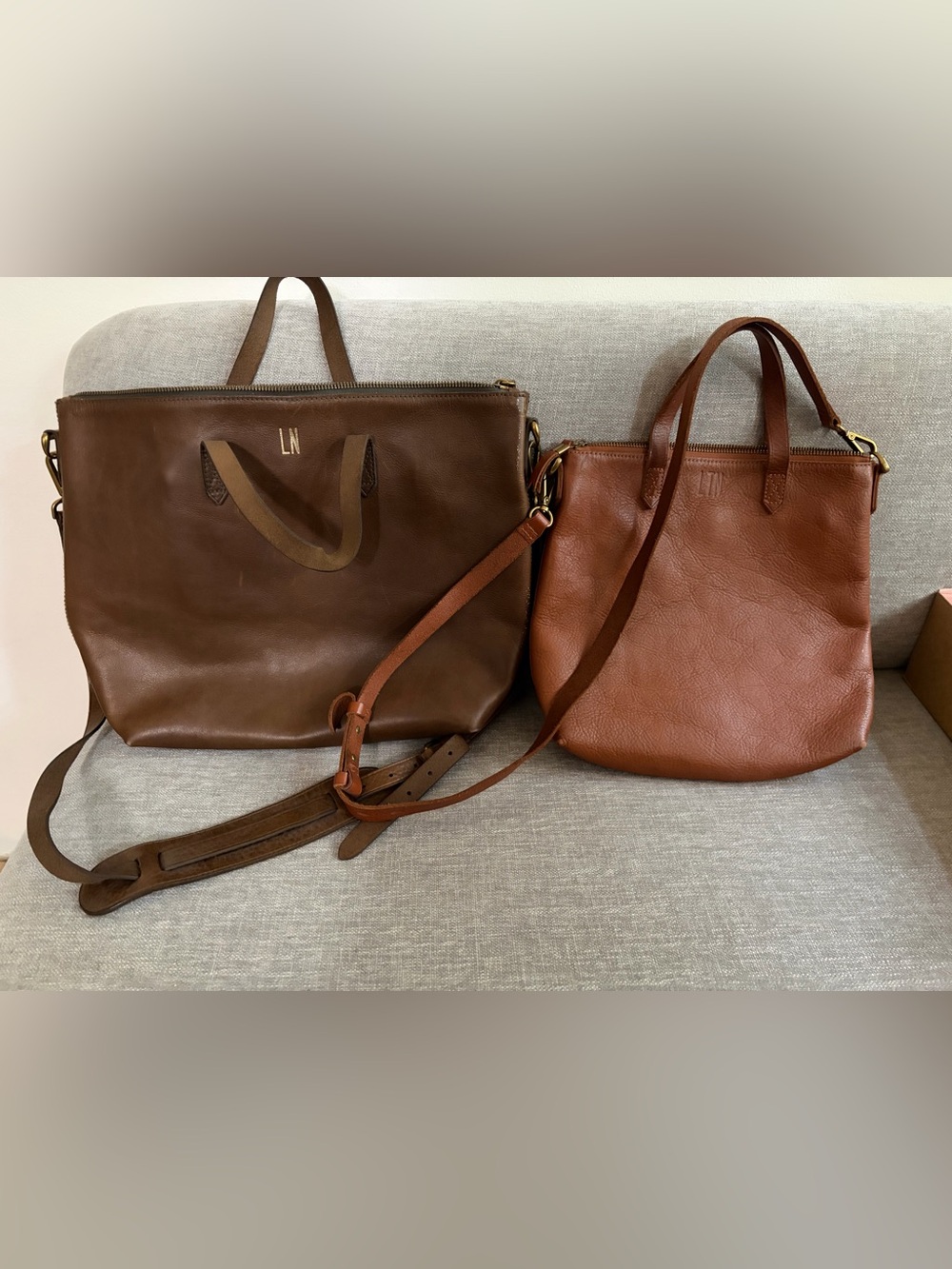 Madewell leather cross body bags small and medium size